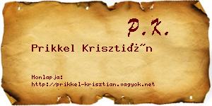 Prikkel Krisztián névjegykártya